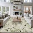 thumbnail image 4 of Green Eucalyptus Leaves Area Rugs Collection 5'x7', Spring Watercolor Plant Textured Non Slip Indoor Rectangle Throw Runner Rug Floor Mat Carpet for Living Room Dining Table Bedroom Nursery, 4 of 9