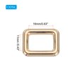 thumbnail image 2 of Uxcell Metal Rectangle Rings Buckle, Zinc Alloy Adjuster Sliders Webbing Strap Fasteners Gold 16mm, 2 of 7