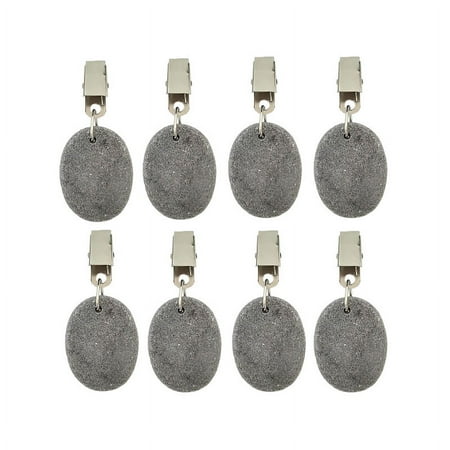 

4pcs Camping Tablecloth Weights Tablecloth Pendants Table Covers Fixing Clip With Stone Weight