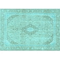 thumbnail image 1 of Ahgly Company Indoor Rectangle Abstract Light Blue Modern Area Rugs, 2' x 3', 1 of 4