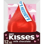 HERSHEY'S KISSES Milk Chocolate, Valentine's Candy Gift Box, 12 oz