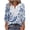 ZA-Blue, variant on Aboser Bohemian Shirts for Women 3/4 Length Sleeve Tops Vintage Embroidered Lace T Shirt Loose Fits V Neck Tunic Top Casual Plain Blouses