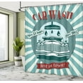 thumbnail image 5 of Ambesonne Retro Shower Curtain, Car Wash Sign Commercial, 69"Wx70"L, Red Teal, 5 of 5