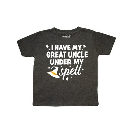 

Inktastic I Have My Great Uncle Under My Spell with Cute Witch Hat Gift Toddler Boy or Toddler Girl T-Shirt