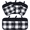 White and Black, variant on HEETLY Buffalo Plaid Pot Holders with Pocket, 6-Piece, Heat Resistant Hot Pads for Kitchen Cooking & Baking 7x7"