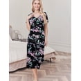 thumbnail image 5 of Ekouaer Womens Pajama Set 2 Piece Cotton Pj Short Sleeve Sleepwear Top with Capri Pants Print Nightwear, 5 of 6