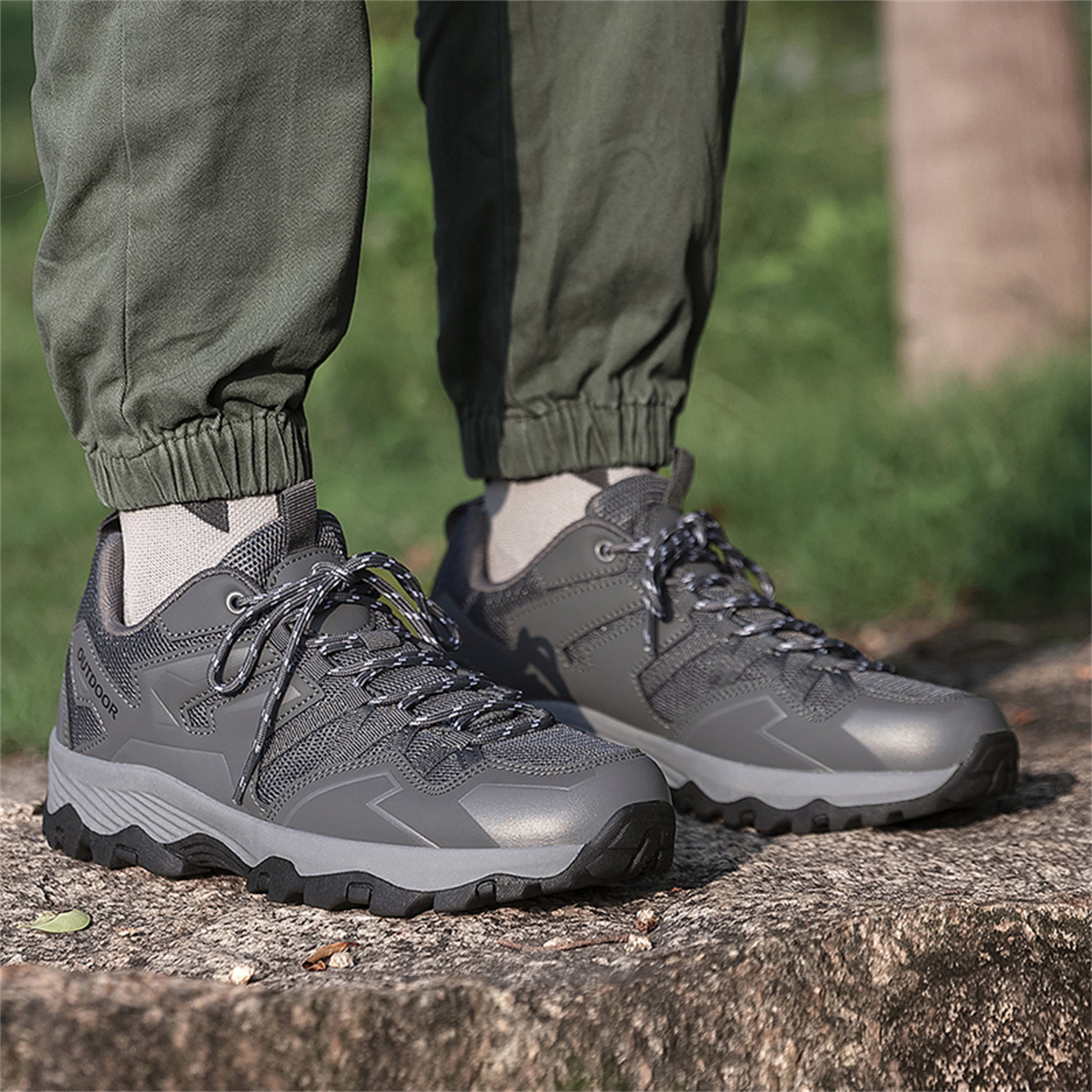 YOURDIARY Womens Mens Hiking Shoes Comfortable Breathable Anti-Slip Outdoor Hike Trekking Trails Shoe