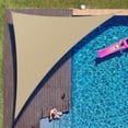 thumbnail image 3 of ColourTree Sand Triangle Sun Shade Sail Canopy with Hardware Kit + Cables - UV Block, Water Permeable, Heavy-Duty Outdoor Awning for Patio, Garden, Yard, 3 of 10