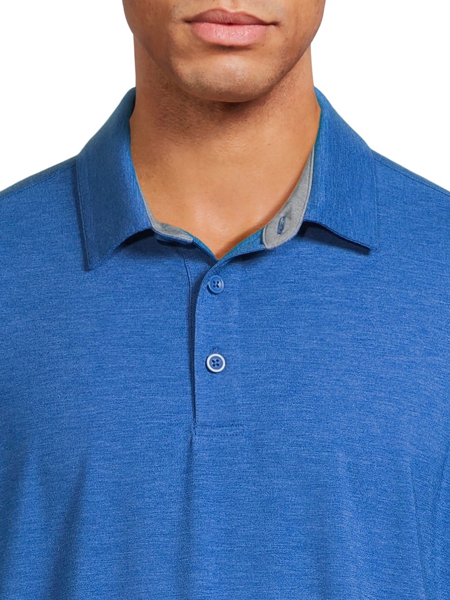 George Men’s & Big Men's Jersey Knit Polo Shirt with Short Sleeves, Sizes S-3XL