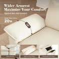 thumbnail image 5 of MF Studio Modular Cloud Couch Set, 5-Seater Loveseat and Sofa Set with Removable Armrests, Comfy Chenille Fabric, White, 5 of 10