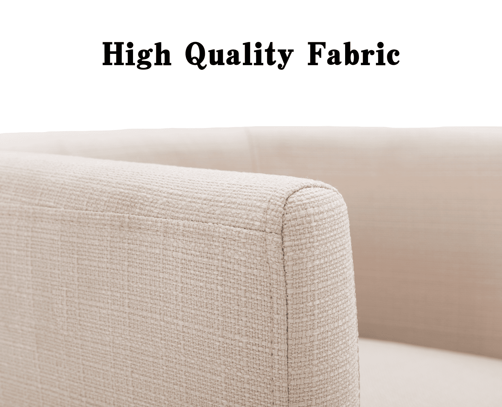 Guyou Modern Linen Dining Chair Set of 3, Mid-century Upholstered Barrel Kitchen Chairs Fabric Side Chair with Metal Legs and Curved Back for Living Room Dining Room Bedroom, Cream