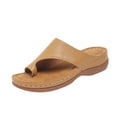 thumbnail image 2 of DIVVce Comfortable Sandals For Women Toe Loop Design Low Wedge Slip On Slides Breathable Footwear For Daily Walking, 2 of 8