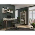 thumbnail image 5 of Hampton 3-Piece Home Basic Furniture Office Set with Writing Desk, Bookcase, and Floating Wall D�cor Shelves, 5 of 5