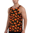thumbnail image 2 of Gukieu Pumpkin Fallen Leaves Print Men's Quick Dry Fitness Vest, Round Neck Sleeveless Fitness Bodybuilding Top-Medium, 2 of 7