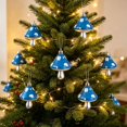 thumbnail image 4 of 1 Pc Mushroom Ornaments Christmas Tree Hanging Decorations Plastic Mushroom Hanging Ornaments Festive Decor for Christmas Tree and Holiday Party, 2.95x1.89 Inch, Blue, 4 of 5