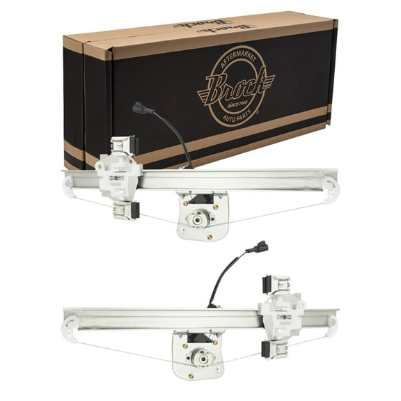 Brock Window Regulator w/ Motor for 2007-2013 Silverado 1500 Extended Cab Rear Set 25885884