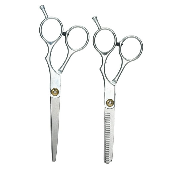 Yeacher 2Pcs Hair Cutting Set Hair Thinning Scissor Hair Shear Kit for Hairdressing Salon Haircut Tool for Adult & Children