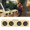 thumbnail image 3 of Speaker, Wooden Desktop Speaker With Heavy Bass, Hands Free Calling, 360 Surround Sound, For Cellphone Computer, 3 of 8