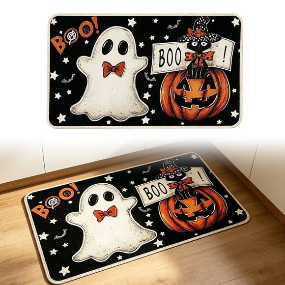 MKHSQHDG Sales Today Clearance Halloween Kitchen Rugs Non Pumpkin Print Floor Mats Fatigue Kitchen Runner Rugs for Home
