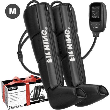 FIT KING Air Compression Recovery System, Calf &Thigh& Foot Air Massage Boots, for Blood Circulation and Fast Recovery FSA/HSA Eligible (Medium)