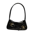 thumbnail image 4 of Bolso de hombro para mujer, bolso informal de piel sintética para citas, desplazamientos, trabajo, compras Negro, 4 of 10