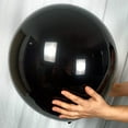 thumbnail image 1 of Conjunto de 10 globos negros de 18 pulgadas KIRIKOU grandes globos redondos de látex grueso de helio para la decoración de la fiesta de graduación de la ducha del bebé de la boda de cumpleaños, 1 of 5