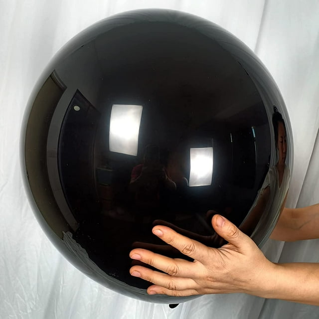 Conjunto de 10 globos negros de 18 pulgadas KIRIKOU grandes globos redondos de látex grueso de helio para la decoración de la fiesta de graduación de la ducha del bebé de la boda de cumpleaños