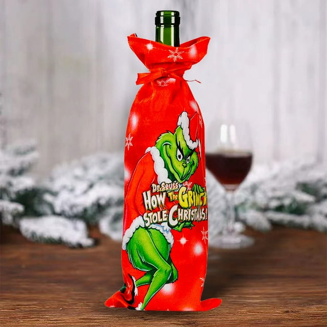Bolsas de regalo de Grinch Kagetolytai decoraciones navideñas grandes 34*13 cm