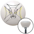 thumbnail image 1 of American Shifter  Black & Yellow Pinstripe Skull 2 White Retro Shift Knob with M16 x 1.5 Insert, 1 of 1