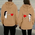 thumbnail image 1 of TaTaai His and Hers Valentine Print Hoodie, Cozy Pullover with Pocket, Matching Gift Sweatshirt Gift, 1 of 4