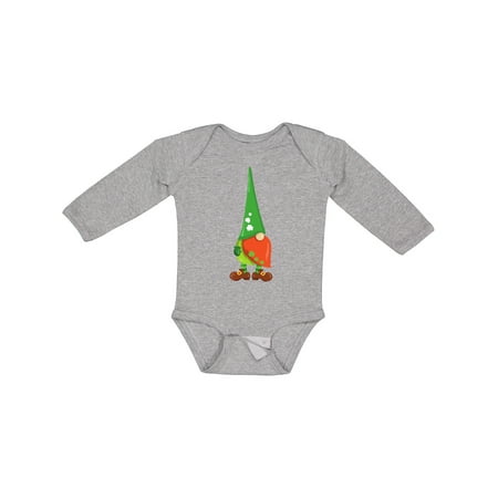 

Inktastic Saint Patrick s Day Gnome Gnome With Green Hat Boys or Girls Long Sleeve Baby Bodysuit