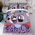 thumbnail image 4 of Indigo Park Conjunto de sábanas temático, trío de piezas, cómodo y amigable con la piel, diseño único, regalo de decoración para el hogar para familiares, amigos y fans,140cm *210cm, 4 of 6
