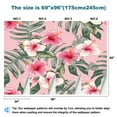 thumbnail image 3 of Peel and Stick Canvas Wallpaper Wall Mural Seamless floral pattern pink Hibiscus flowers dark pink pastel Wall Art Self Adhesive and Removable 69in x 98in, 3 of 8
