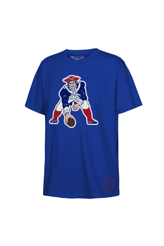 Youth Mitchell & Ness Royal New England Patriots Retro Logo T-Shirt