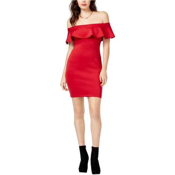 Vestido ajustado Simple de una Línea GUESS rojo mediano estilo A-line Bodycon