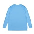 thumbnail image 3 of ohmzyzo Long Sleeve Shirts for Men Quick Dry Crewneck Tops Slim Fit Workout T Shirts Moisture Wicking Sports Tees Casual Solid Color Shirts Sky Blue L, 3 of 3