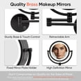 thumbnail image 4 of Espejo de Maquillaje GURUN 8.5" con Aumento 10X y LED 110V, 4 of 8