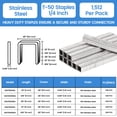 thumbnail image 2 of Meite Stainless Steel T-50 Staples 20Gauge 3/8" Crown 1/2" Length for Upholstery Stapler Gun, 2 of 8