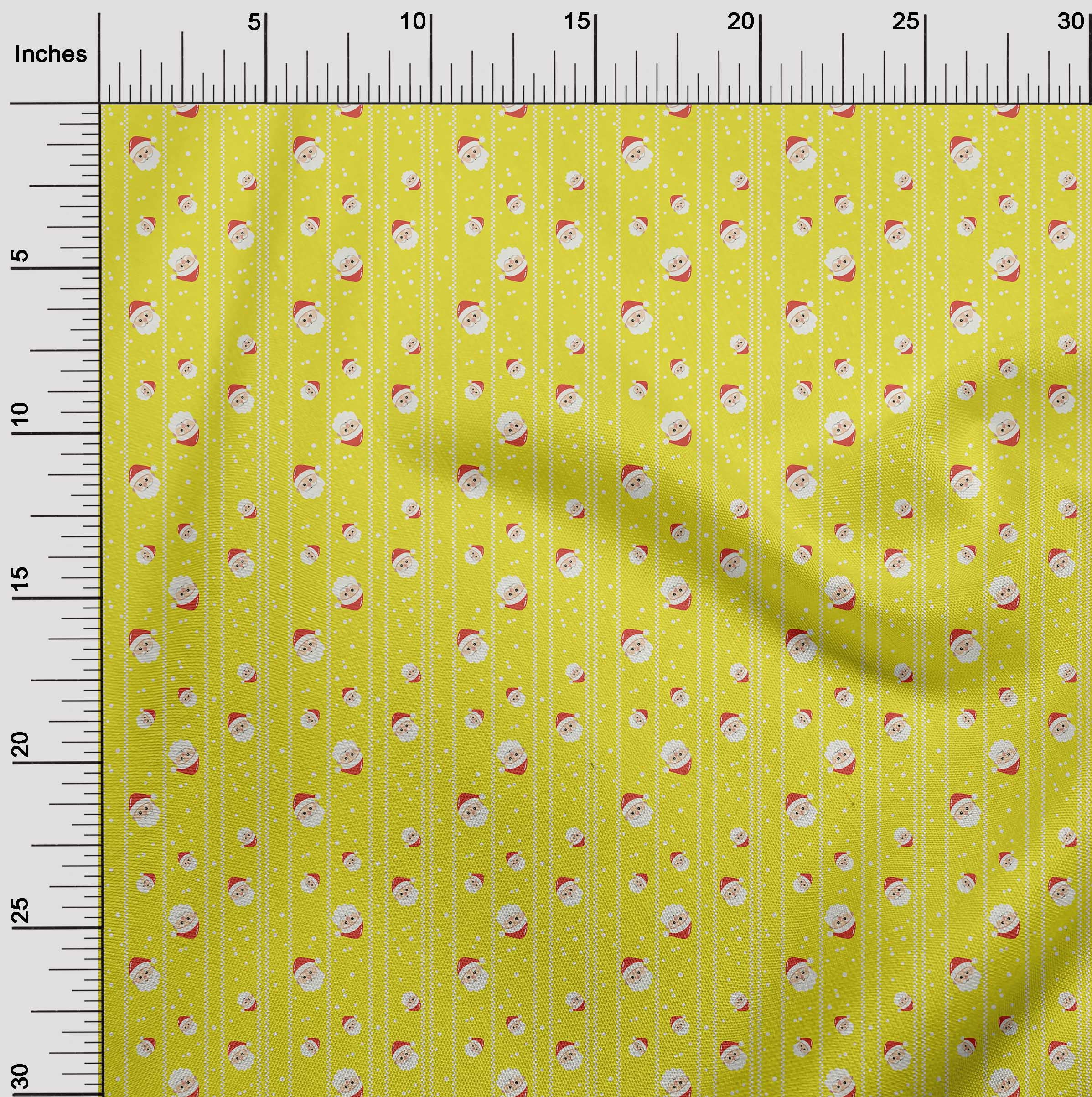 oneOone Velvet Yellow Fabric Merry Christmas Dress Material Fabric Print Fabric By The Yard 58 Inch Wide