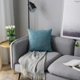 thumbnail image 3 of Set of 2 Light Blue Pillow Covers Rustic Linen Decorative Square Throw Pillow Covers 16x16 Inch for Sofa Couch Home Farmhouse Decoration, 3 of 7