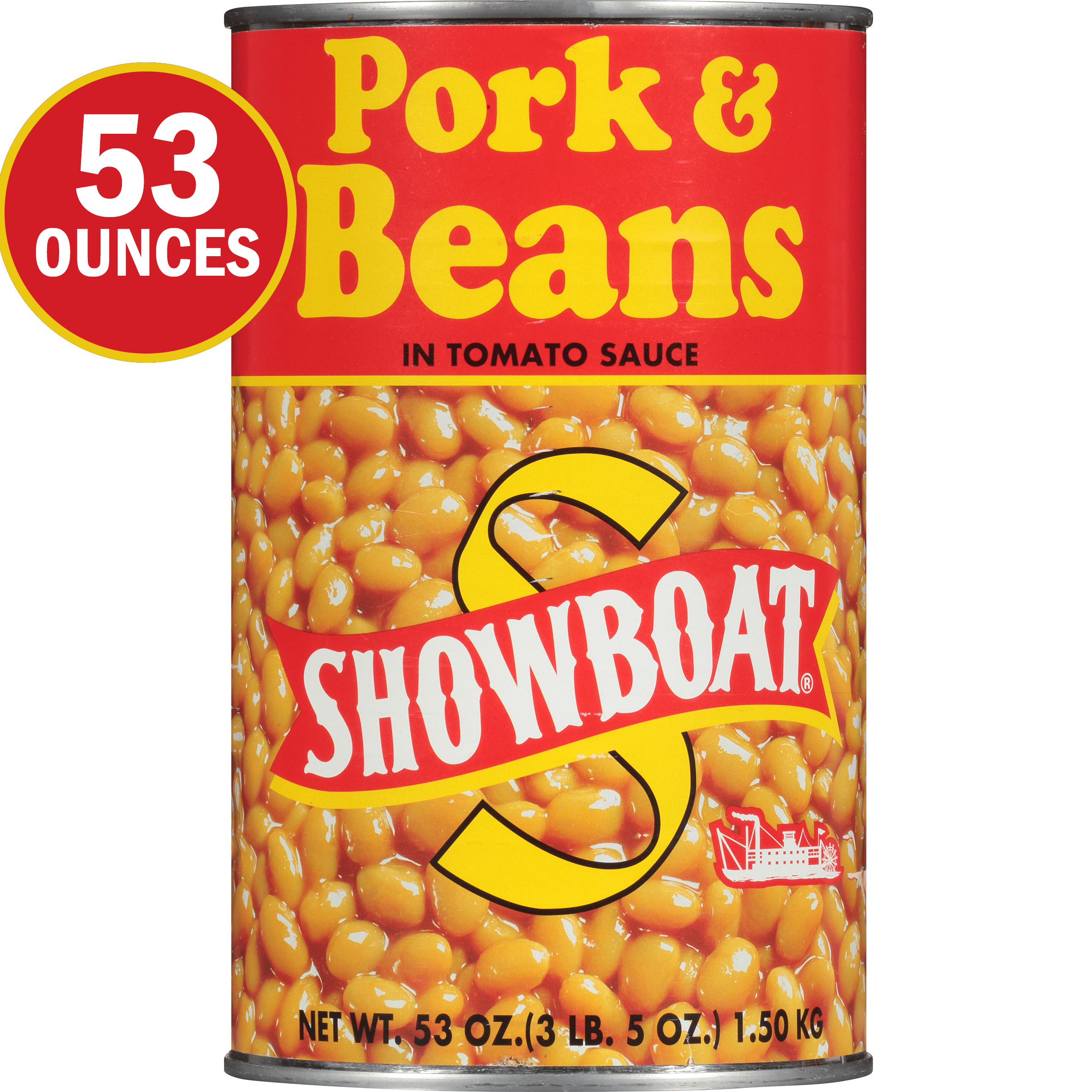 Showboat Pork & Beans in Tomato Sauce 53 Oz can