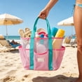 thumbnail image 6 of Msgweeeg Beach Bags Beach Tote Bag Large Mesh Beach Tote Bag for Women Quickily Dry Swimming Pool Bag with Multi Pockets Foldable Travel Gym Tote for Beach Towels Toiletries Summer, 6 of 7