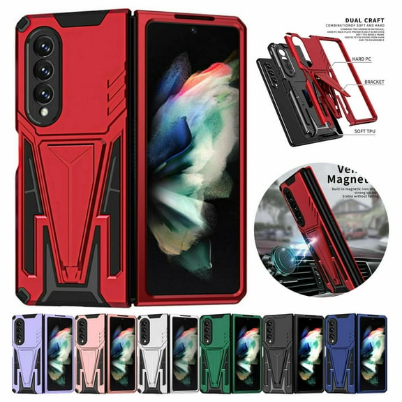 Shockproof Case For Samsung Galaxy Z Fold 3 5G Armor Kickstand Rugged Case Cover