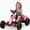 Pink, variant on Xuanlur Electric Go Kart for Kids Ages 3-6, Crazy Cart w/4 Non-Slip EVA Wheels, Adjustable Seat, Metal Frame, 4.8 MPH Max Speed, 12V Outdoor Ride on Toy, Folder Go Kart, Bluetooth & Lights, Pink