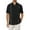 Black, variant on COOFANDY Men's Short Sleeve Linen Shirt Cuban Guayabera Shirts Summer Beach Tops