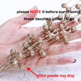 thumbnail image 3 of 6 Pcs Champ Artificial Glitter Berry Stems 17" Fake Decorative Glitter Picks for Thanksgiving Day Christmas Tree Vase DIY Wreath Crafts Decor, 3 of 12
