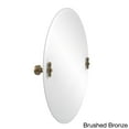 thumbnail image 4 of Allied Brass Retro Wave Collection Unframed Oval Tilt Wall Mirror Polished Chrome, 4 of 5