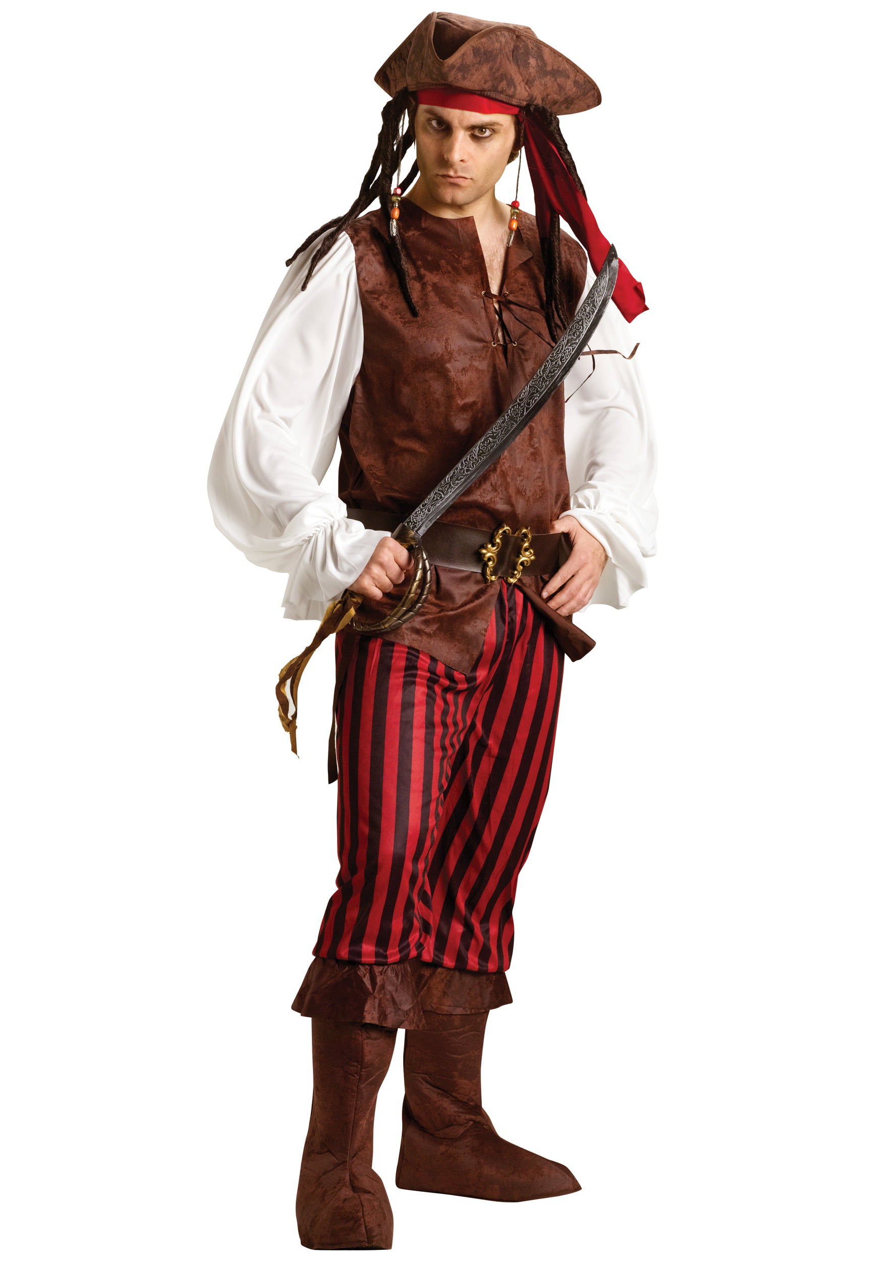 Adult Man Luxury pirate costume Halloween dress up Costumes 