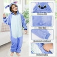 thumbnail image 4 of Pajamas Halloween Kids One Piece Cosplay Cartoon Teens Party Stitch Jumpsuits, 4 of 5