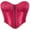 Hot Pink, variant on Deal of the Week Ofreoo Women Faux Leather Metallic Boned Bustier Lace Up Shapewear Corset Crop Tops